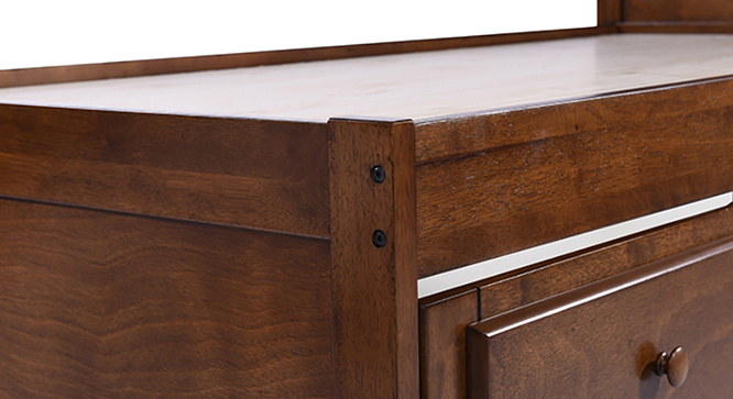 Ateneo Storage Headboard Single Bed With Trundle And Storage(Polished cherry)